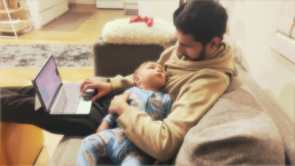 Falah's founder with his son